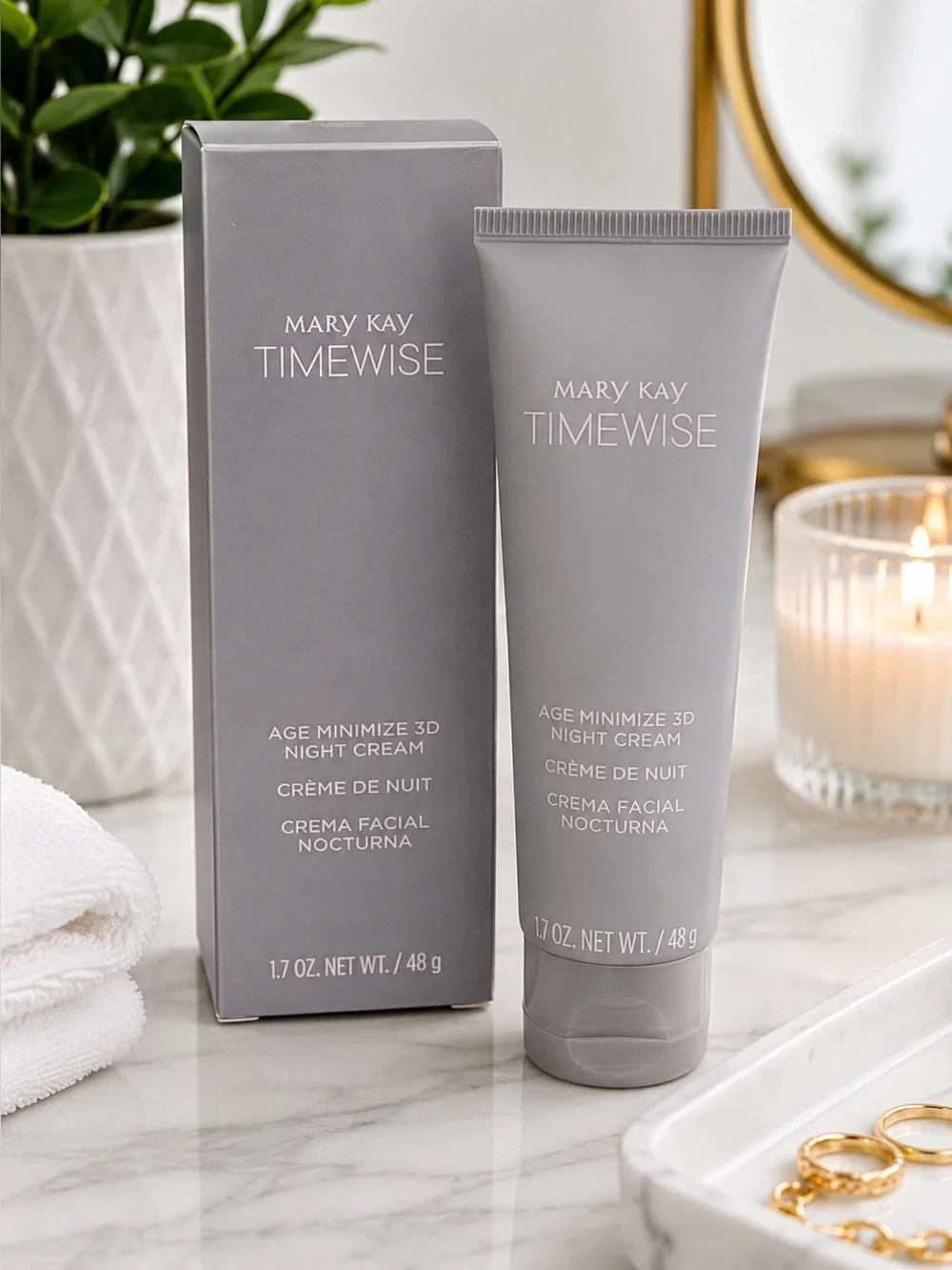 Mary Kay TimeWise Age Minimize 3D Night Cream Combination to Oily Skin 1.7oz NEW